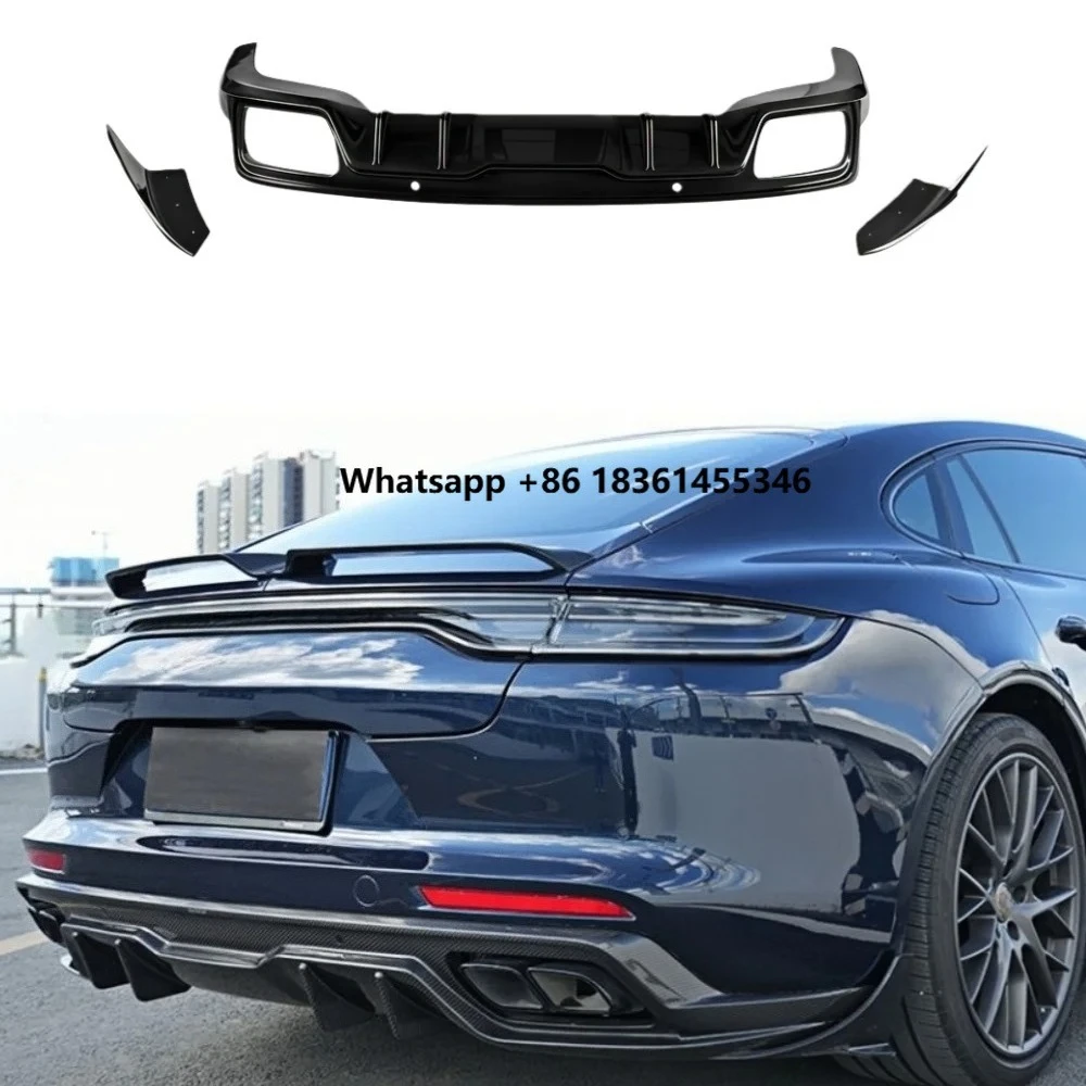 

For Panamera GTS Turbo S 971 Car Modification PK Style Dry Carbon Fiber Rear Lip Rear Diffuser Suitable