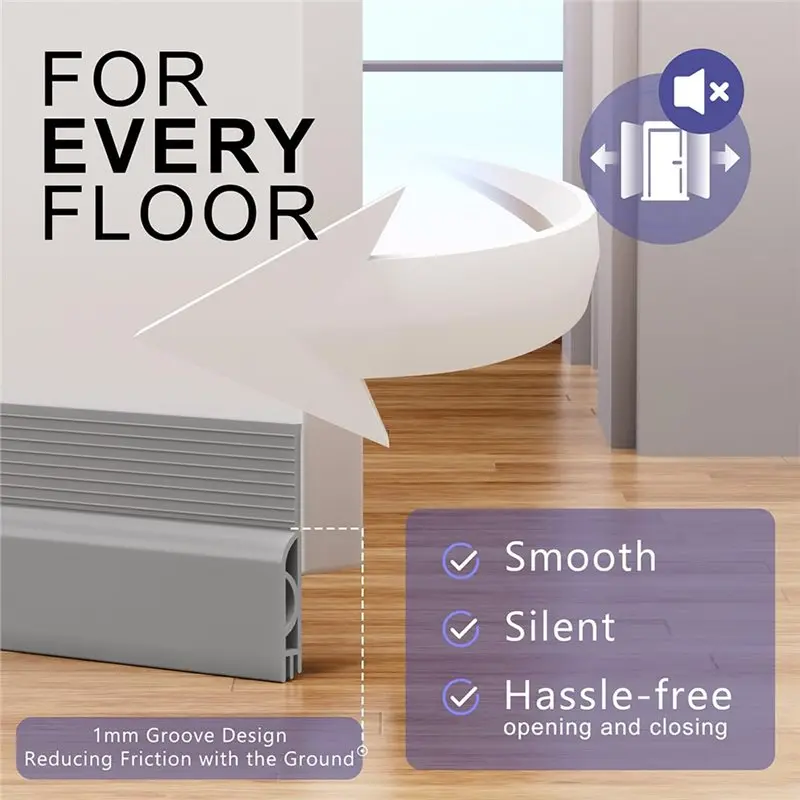 IALJ-Door لمنع الختم السفلي سدادة مسودة الباب لأسفل الباب الطقس تجريد ضوضاء الهواء تحت فجوات الباب #6