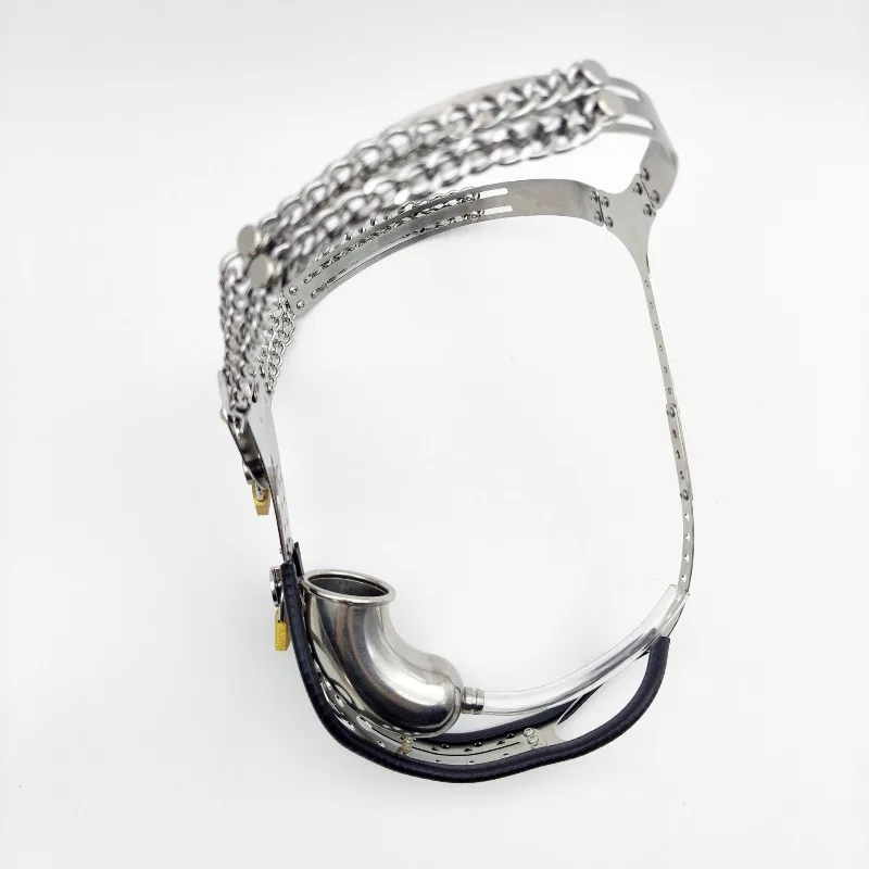 Stainless Steel 2.0 Chastity Cage Men's Breathable Metal Underwear with Anal Plug and Vaginal Plug BDSM Training Adult Sex Toy view 4