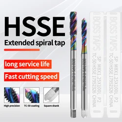BOSS TAPS HSSE-M35 JIS Standard Long Shank 80 100 120 150 MM Spiral Fluted Tap M2 M3 M4 M5 M6 M8 M10 Machine Screw Thread Taps