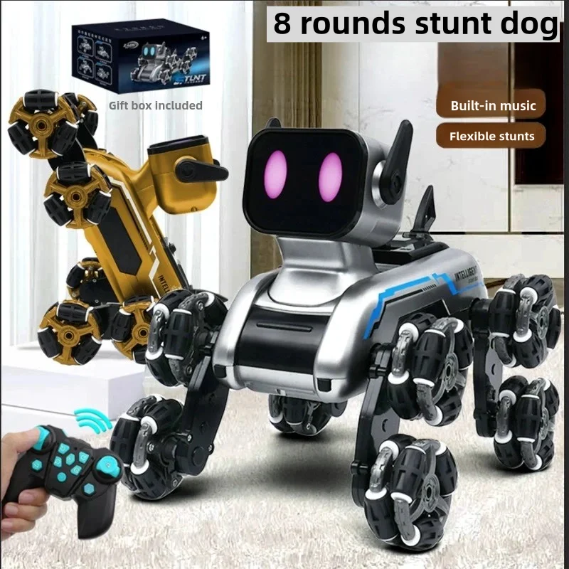 Children's stunt Robot Dog Toy Gesture Sensing Music Drifting Climbing Deformation Remote Control Toy Dog Gift for Kids