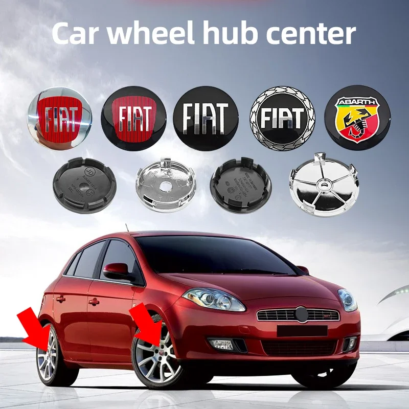 4pcs 55mm 60mm 65mm 68mm Automobile wheel center hub covers are auto parts For Fiat abarth stilo ducato palio bravo doblo Egea