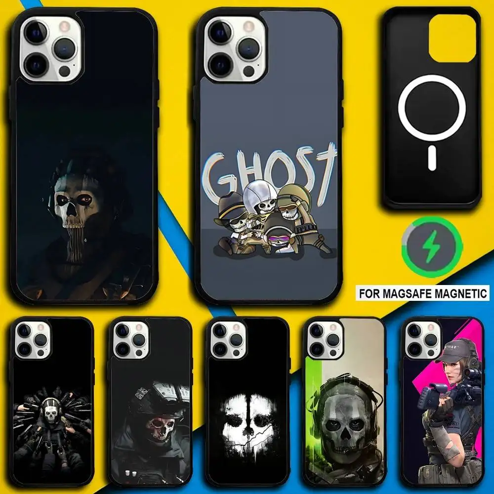 

COD Call Of Duty Ghosts Phone Case For iPhone 16,15,14,13,12,11,Pro,Max,Plus,Mini,SE4,E Magnetic Magsafe Wireless Charging