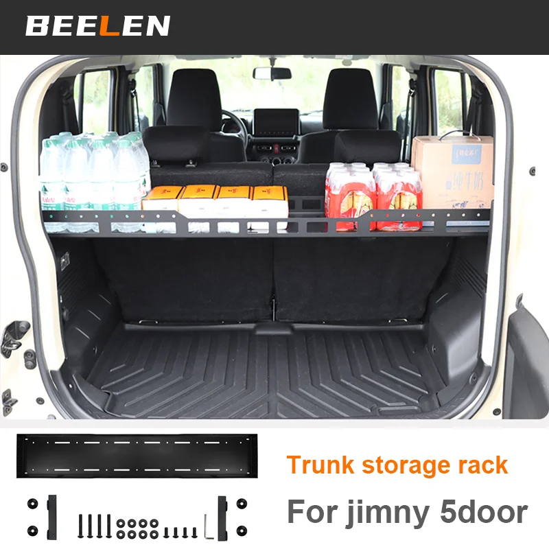 For 5 door Trunk storage rack For Suzuki New JIMNY 2023 2024 5 door Rear Boot Trunk Tray Cargo Rack Shelf Storage Hanging Board