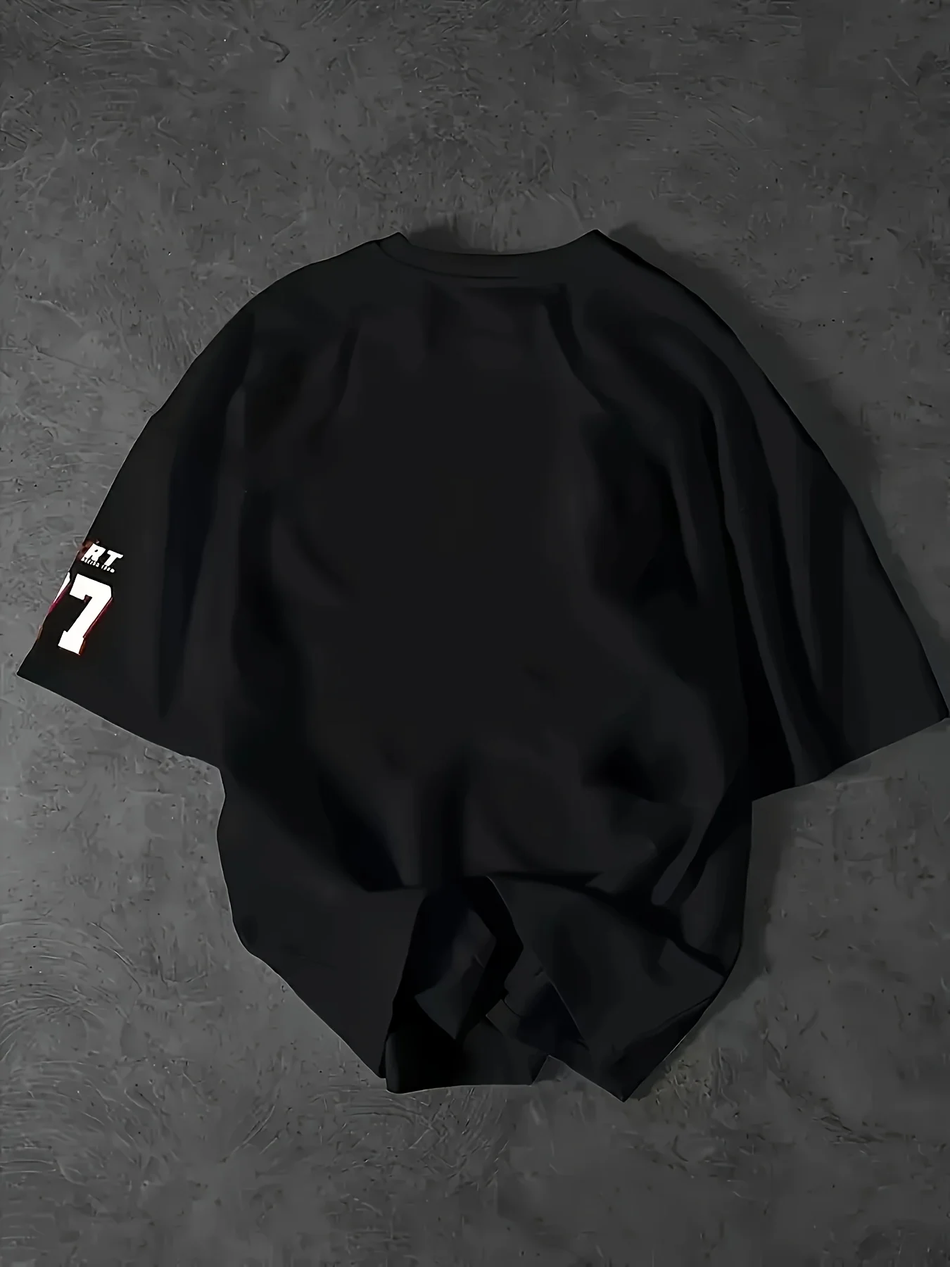 تي شيرت Chicago Track Passion للرجال - "فريق سباق بطول 19.74 متر باللون الأسود مع طاقم بأكمام قصيرة مزين باللونين الأحمر والأبيض #2