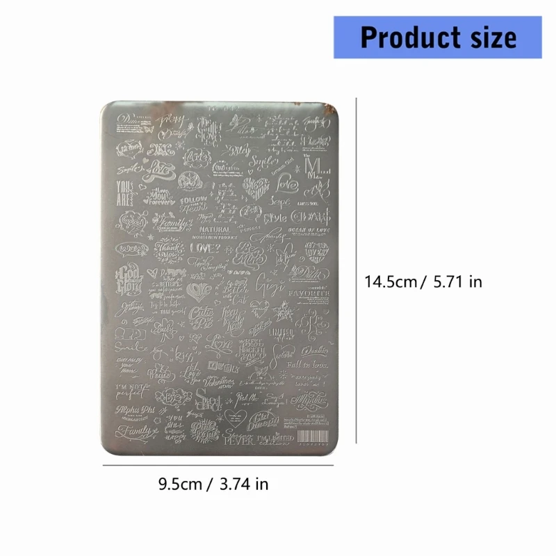 Stainless Steel Nails Art Stamping Plate with Heart Themed Suitable for Enhancing Visual Appeal in Holiday Decorating