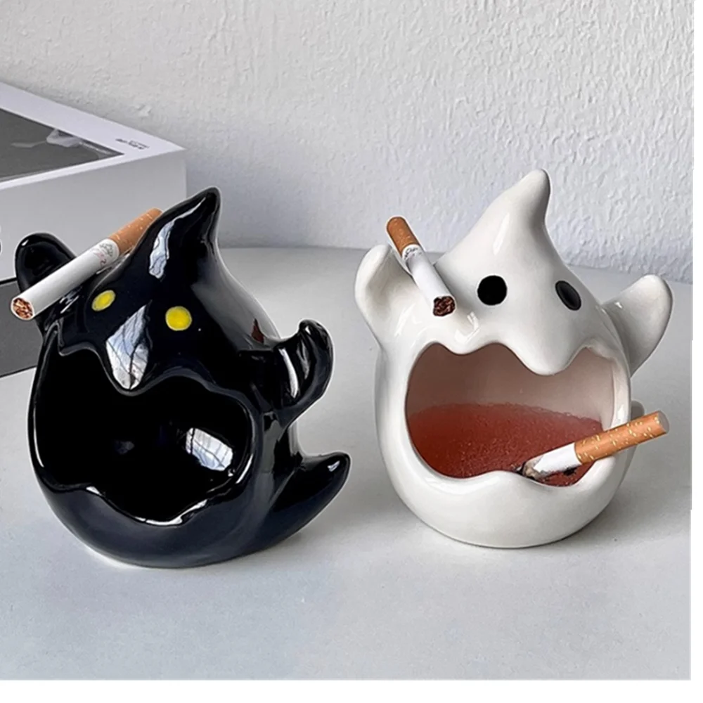 Halloween cartoon ghost ashtray