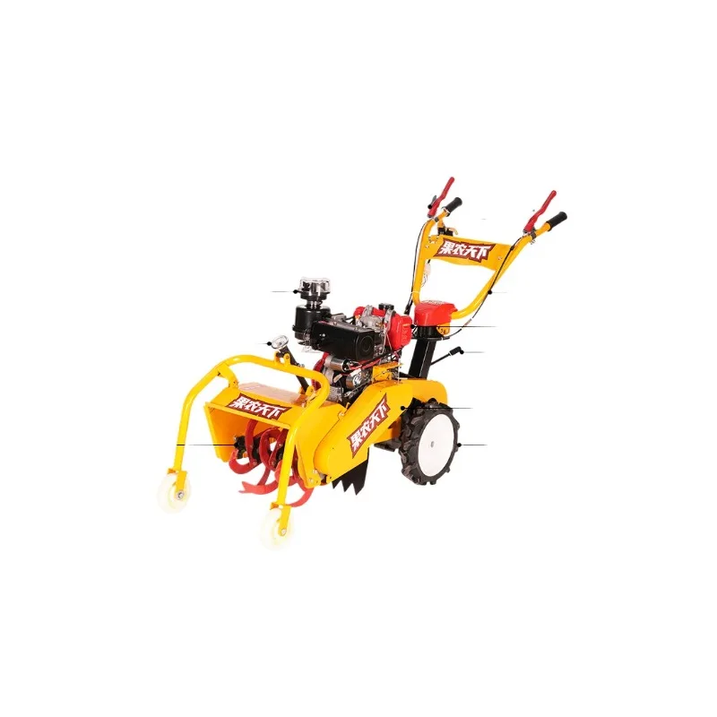 New four-wheel drive diesel shredder, multi-functional micro-tiller, self-propelled lawn mower, mower, grinder orchard