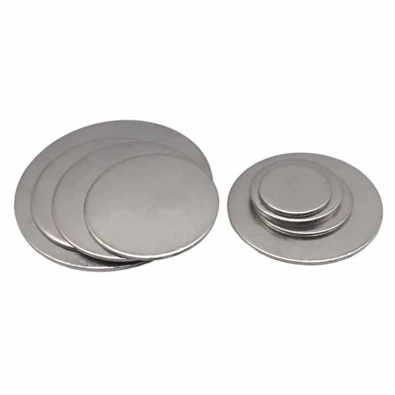 Diameter 6-80mm Round 304 Stainless Steel Disc Steel Sheet Solid Circular Plate Round Spacer Disk Thick 1/1.1/1.3/1.8/2.7mm