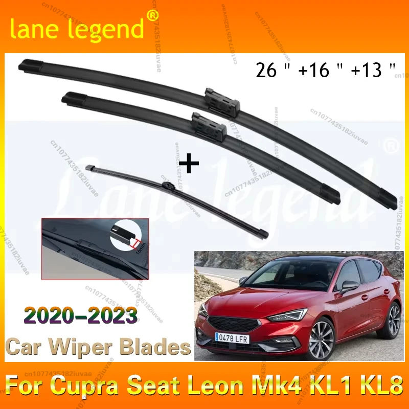 Front Rear Wiper Blade For Cupra Seat Leon Mk4 KL1 KL8 2020 - 2023 Hatchback Windscreen Windshield Window Glass Accessories 2022