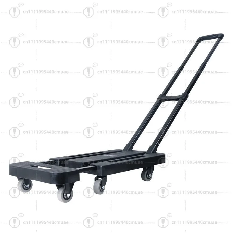 Small trolley, flatbed trolley, universal wheel trailer, folding trolley, household cargo pulling, luggage trolley