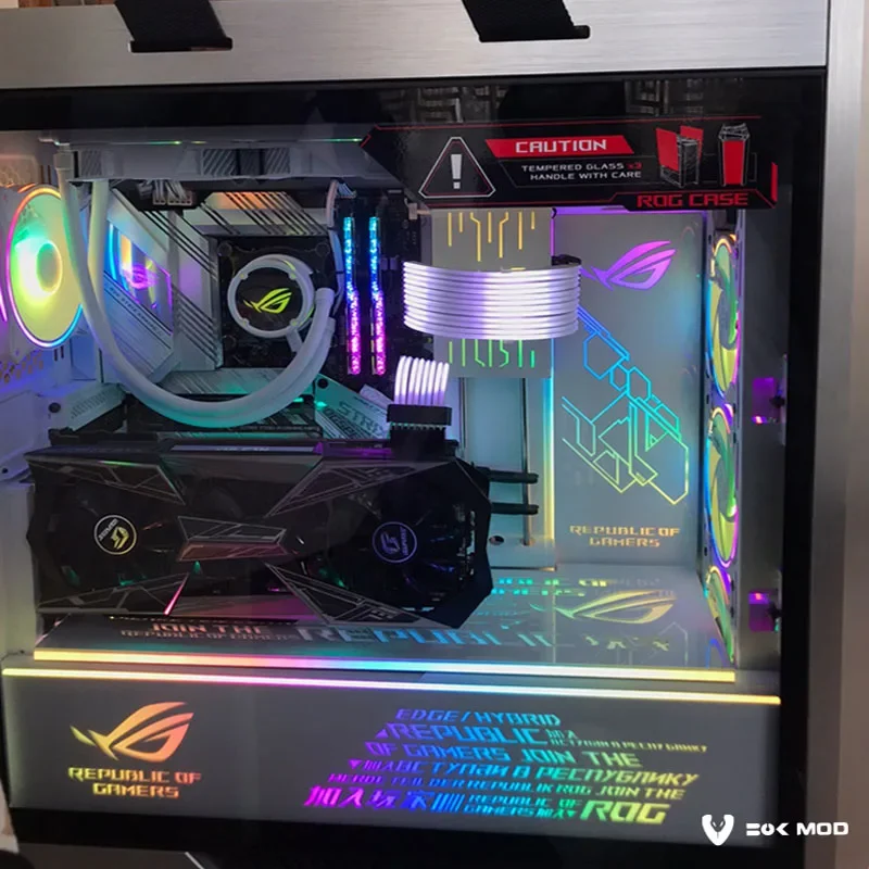 Customized ASUS ROG Sun God GX601 chassis light panel AURA synchronous light pollution belief high theme