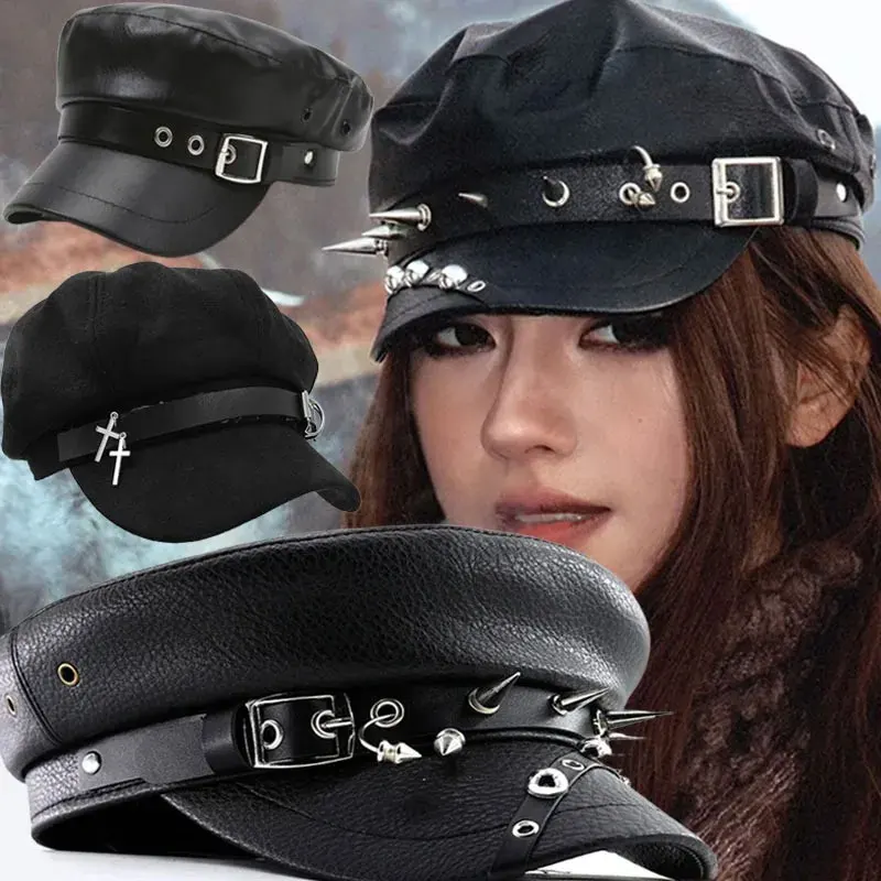 boina-retro-de-couro-preto-feminina-chapeu-de-pintor-de-topo-plano-estilo-hip-hop-casual-streetwear-para-rosto-pequeno