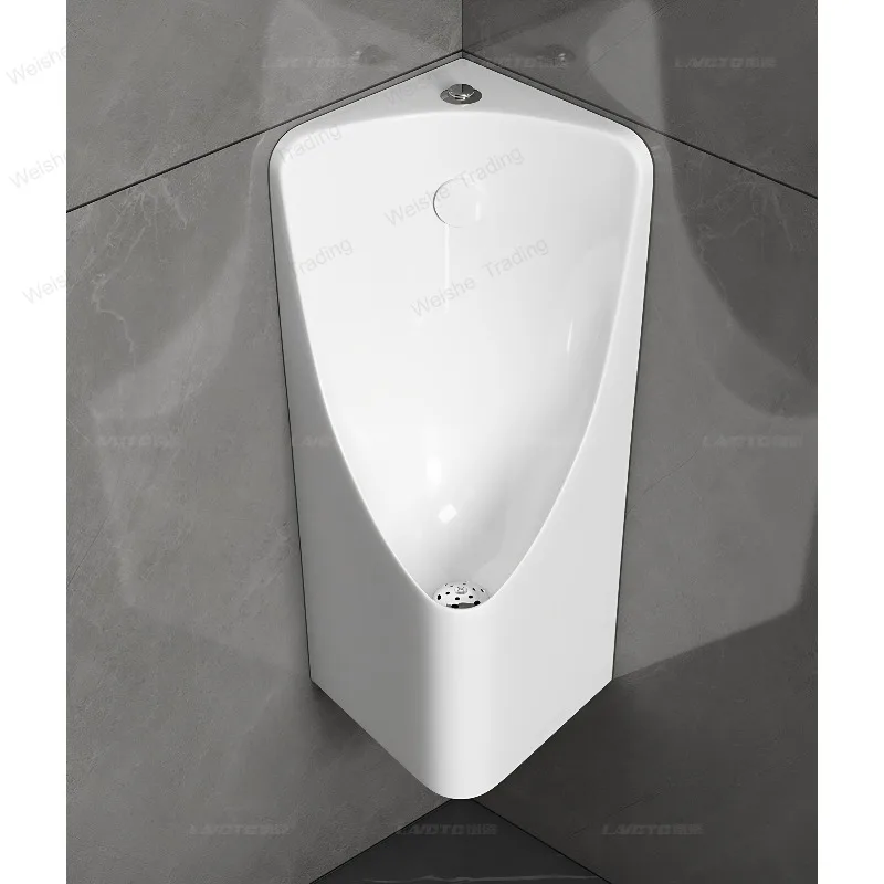Small apartment corner urinal men's wall-mounted triangular corner urinal sensor corner urinal diaper pocket