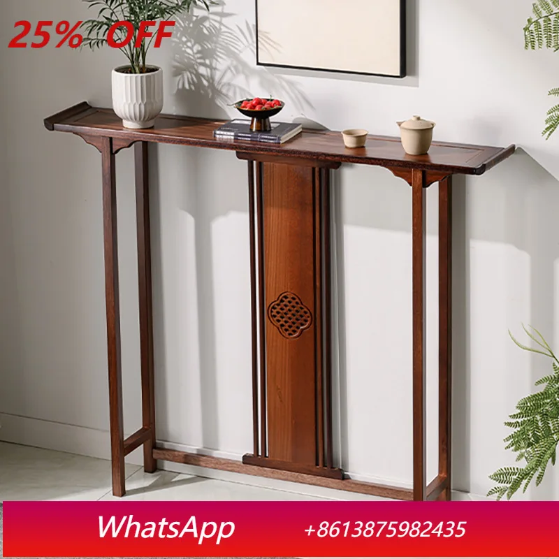 

LTT household new Chinese style vertical cabinet solid wood God of Wealth worshiped to the altar