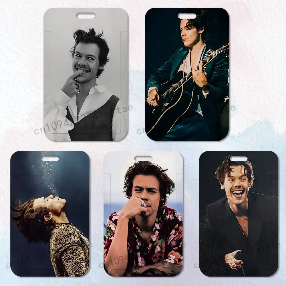 

S-Singer H-Harry S-Styles Badge Holder Pass Bus Work Card Cover Chest Pocket Students Gift ID Card Holder