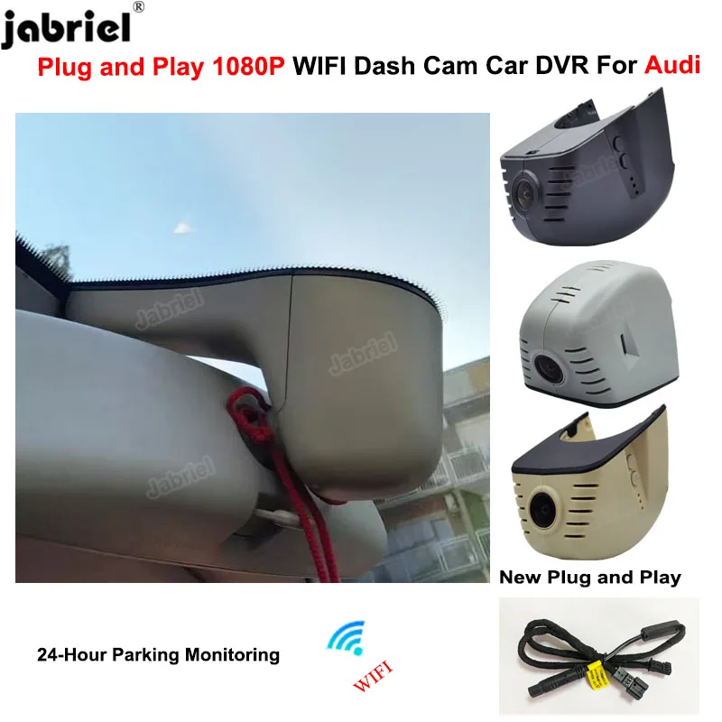 For Audi a3 8v 8p a4 b8 b9 a5 a6 c7 a7 s3 8v s5 b9 s4 b8 tt q5 q7 q3 q8 q2 q4 rs3 rs7 rs5 rs6 rs4 Dash Cam 1080P Wifi Car DVR