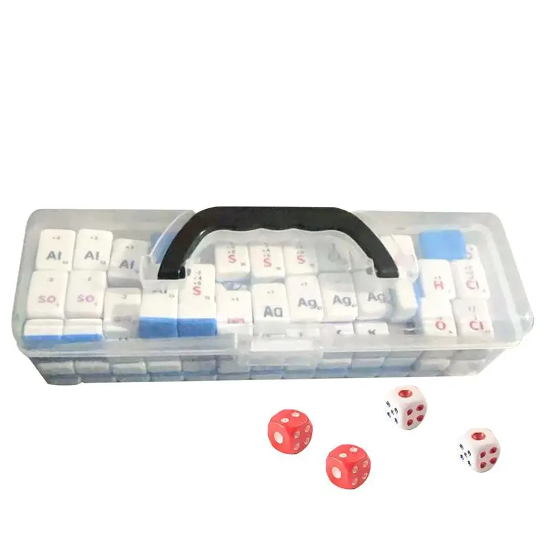 

Mahjong Tiles Racks Game Board Educational Toys Featuring Chemistry Element Symbols For Family Friends Drinking