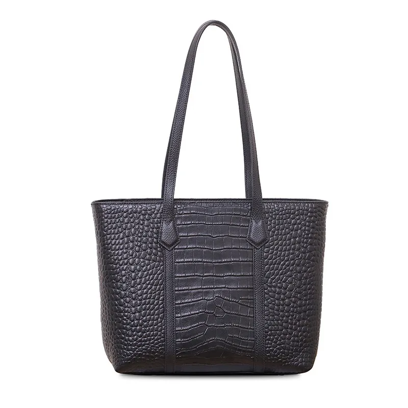 

Nesitu High Quality A4 Black White Grey Blue Genuine Leather Women Handbags Lady Shoulder Bags Woman Shopping Totes M5588