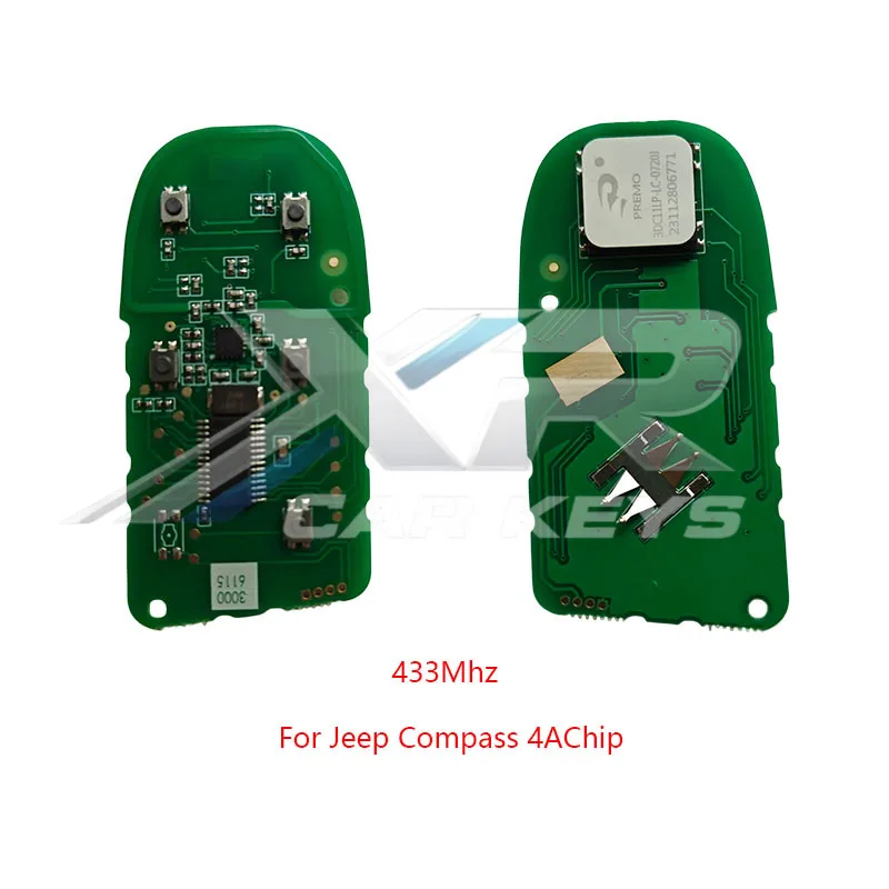 Clé de télécommande de voiture à proximité 46/4AChip 433MHz, PCB pour Fiat 500X Jeep Compass Renegade Grand Cherokee Chrysler Dodge