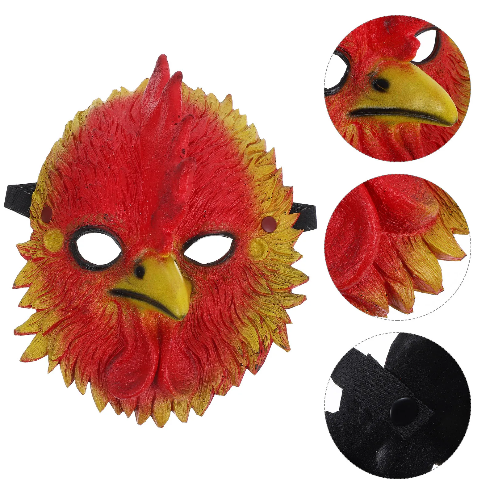 

Halloween Rooster Head Mask Fine Workmanship Animal Mask for Masquerade Party Costume Accessory Scary Outdoor Carnival