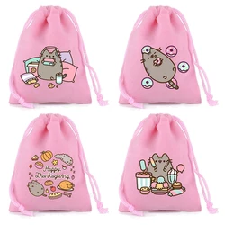 Pusheens Drawstring Bag Cute Printed Handbag Student Stationery Organiser Household Products Large Capacity Gift Storage Bags