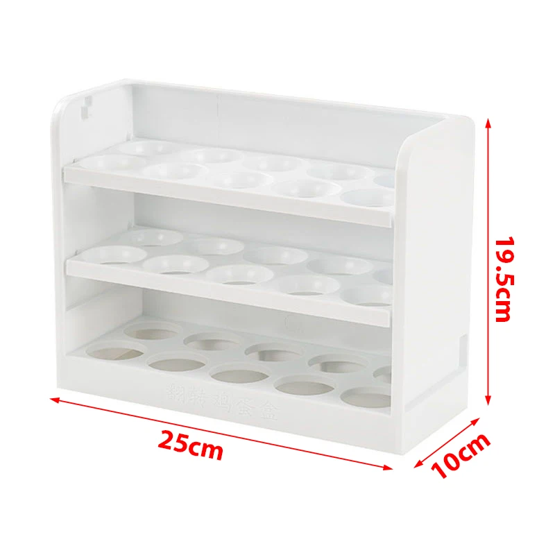 Three Layers Flip Egg Storage Box Egg Container Kitchen Fridge Egg Keeping Fresh Tray Space Saving Storage Box For Egg