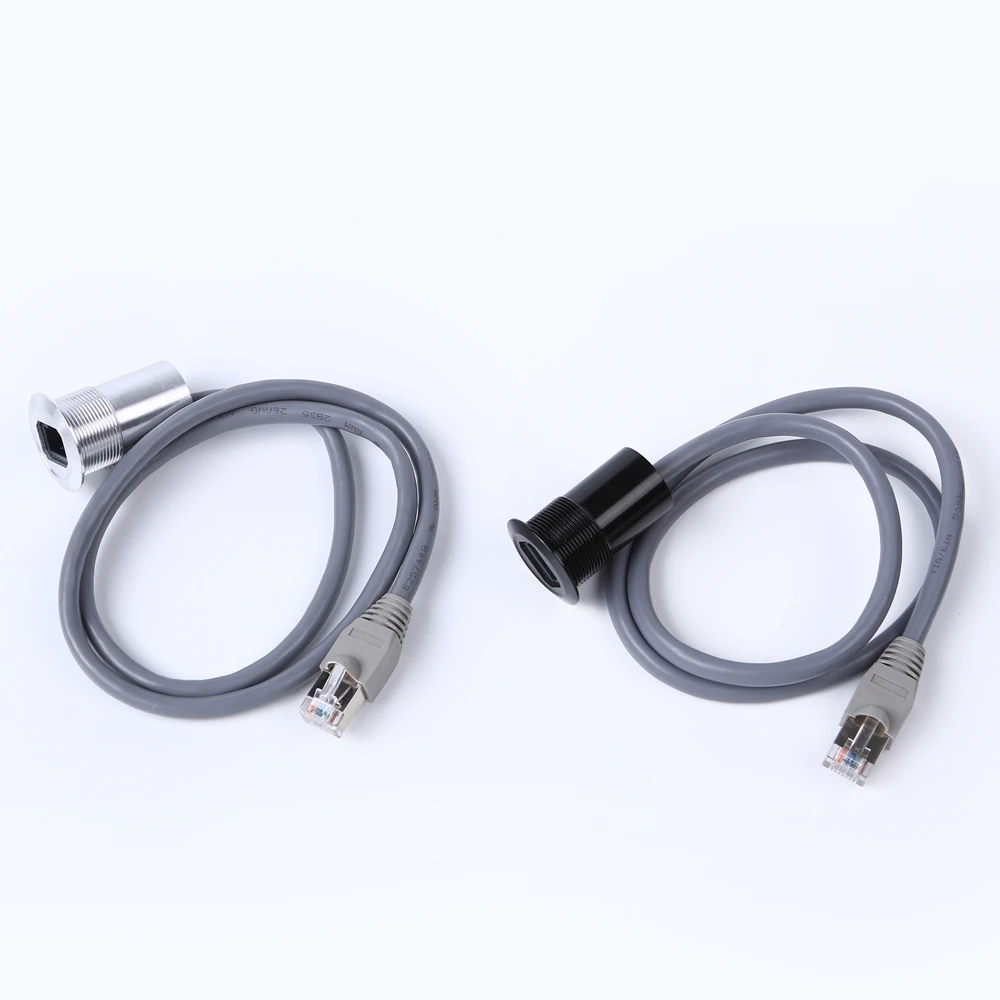 22mm USB connector socket  Metal Panel Socket RJ45 Female to Male  With Cable (60cm,150cm)