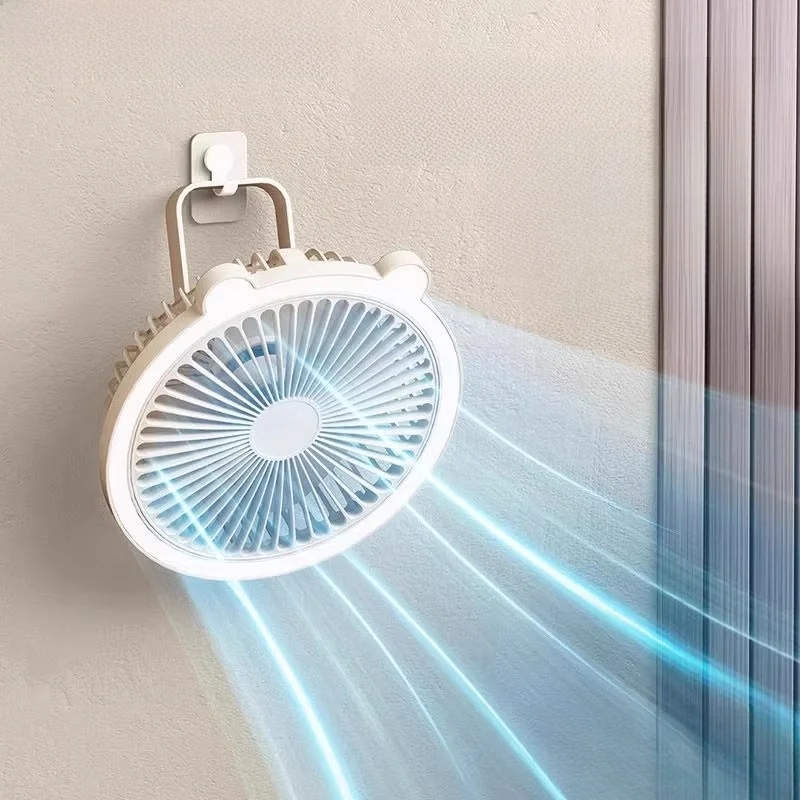 

Portable Wall-Mounted Fan No-Punching Kitchen Cooling No-Plug-In Quiet Hanging Type Small Fan for Dormitory Use