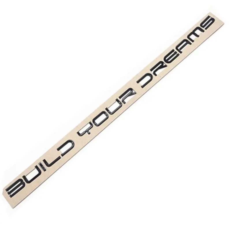 

For BYD Yuan PLUS Atto 3 Tang Silver Back Rear Trunk Build Your Dream English Letter Tail Mark 1pc