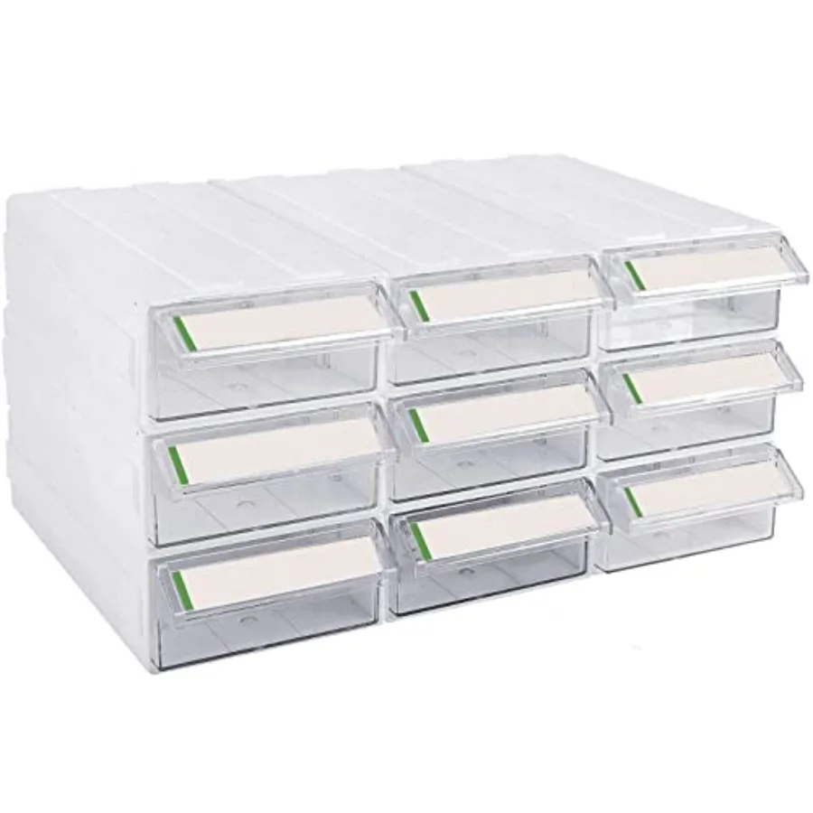 

9pcs Stackable Craft Organizer Drawers Beads Sewing Thread Buttons and Art Supplies storing Portable Hardware Storage Box for C