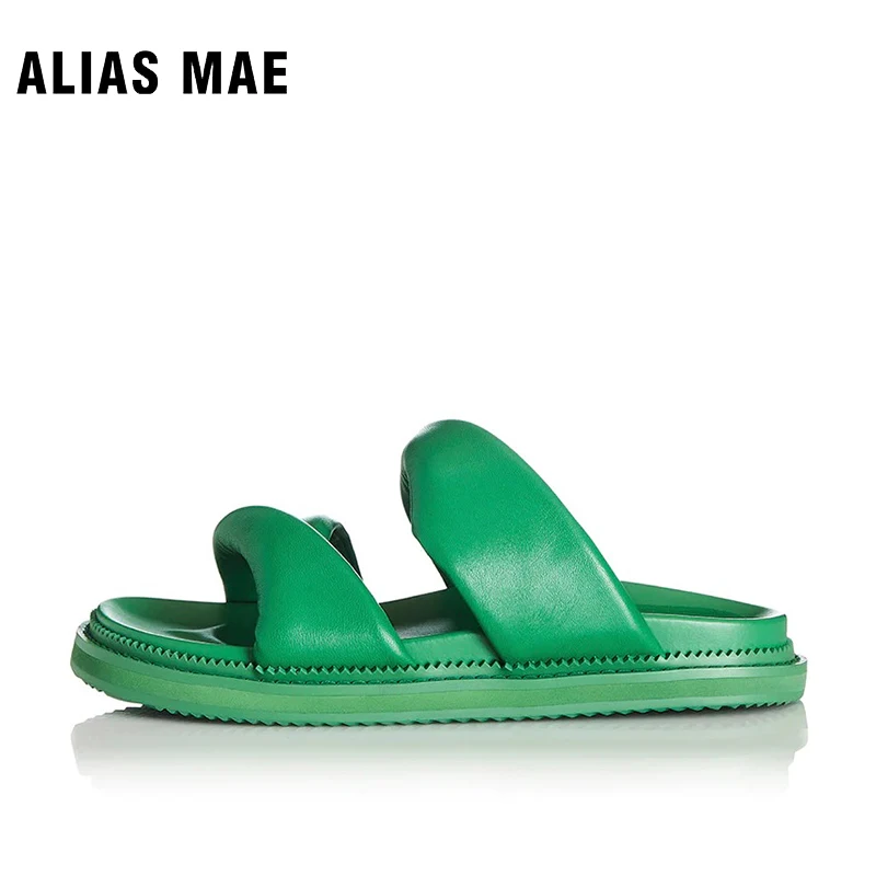 

ALIAS MAE PARIS Soft 2023 High Quality Thick Sole Platform Women's Indoor and Outdoor Summer Cowhide Beach Slippers