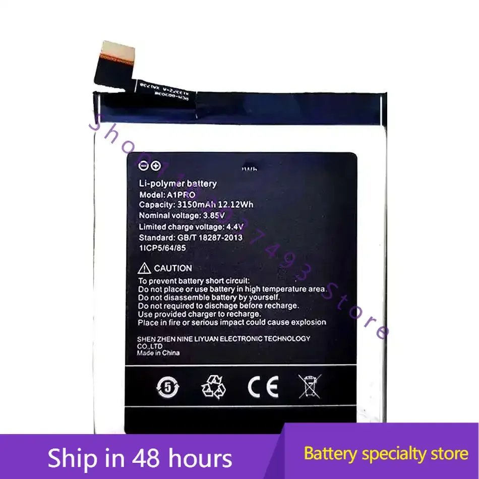 

3150mAh High quality compatible battery For Umi Umidigi A1 Pro A1Pro Mobile Phone Battery