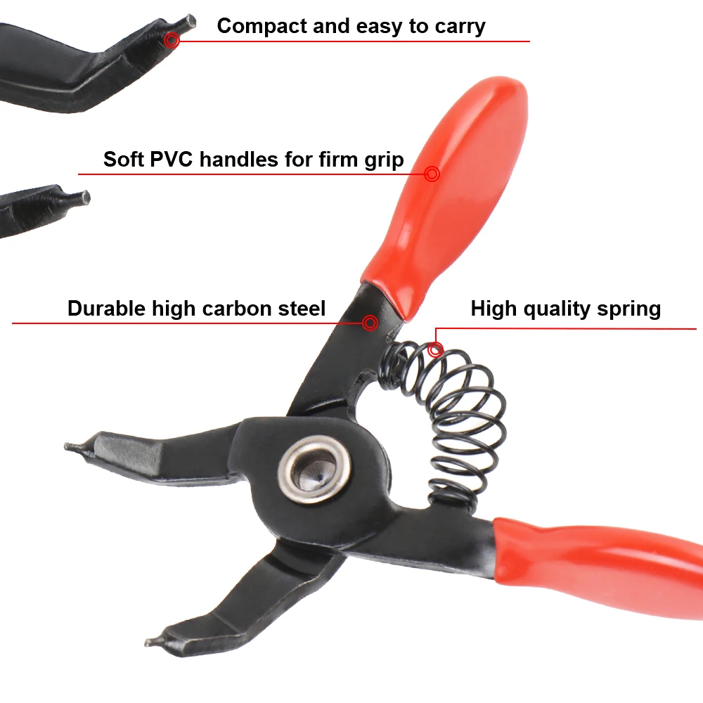 4pcs Mini Circlip Pliers Multifunctional Snap Ring Circlip Repair Engine Tool Pliers Set Ext Int Tool Right Angled Beak Portable