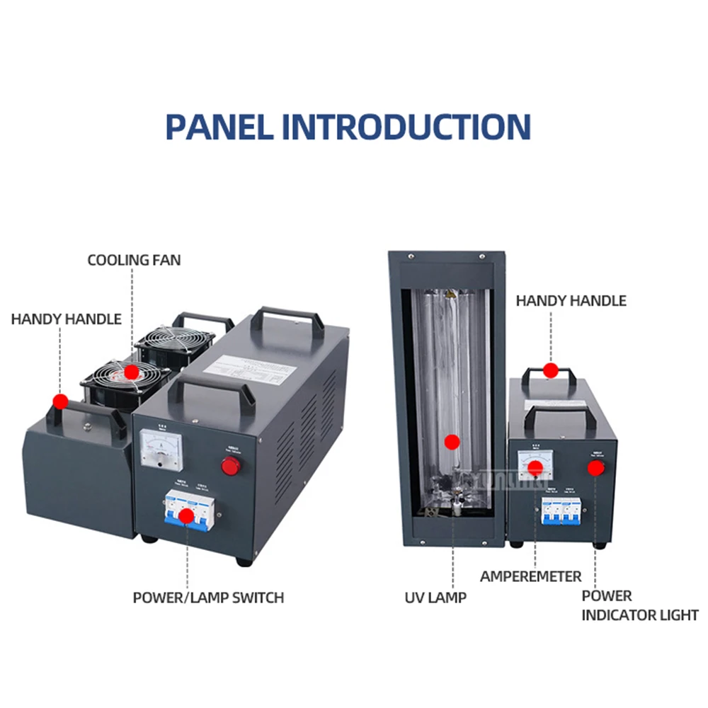 Lámpara LED portátil de curado coloide, cabezal de impresión de inyección de tinta, 1000w, 220v, 50/60hz