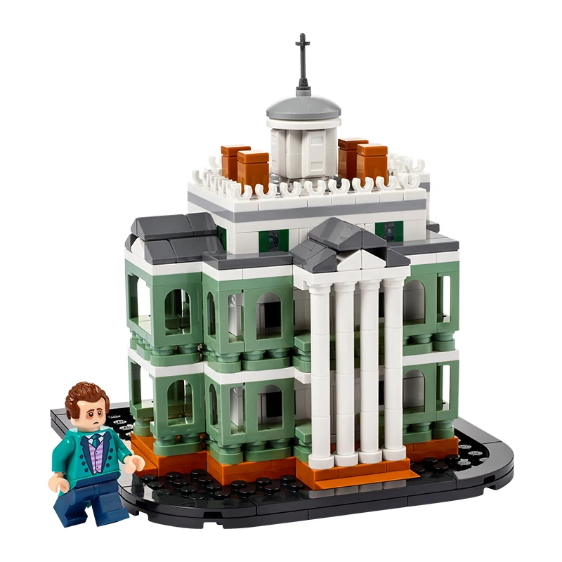 Jouet de construction LEGO 40521, Mini manoir fantôme Disney, décoration de bureau, blocs de construction pendentif, cadeau pour garçons et filles