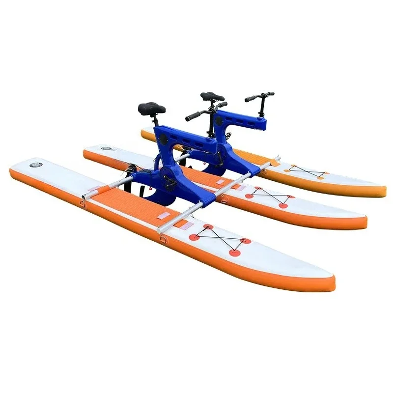 Double water bicycle brushed air cushion water inflatable pedal boat attractions boat sightseeing pedal leisure boat