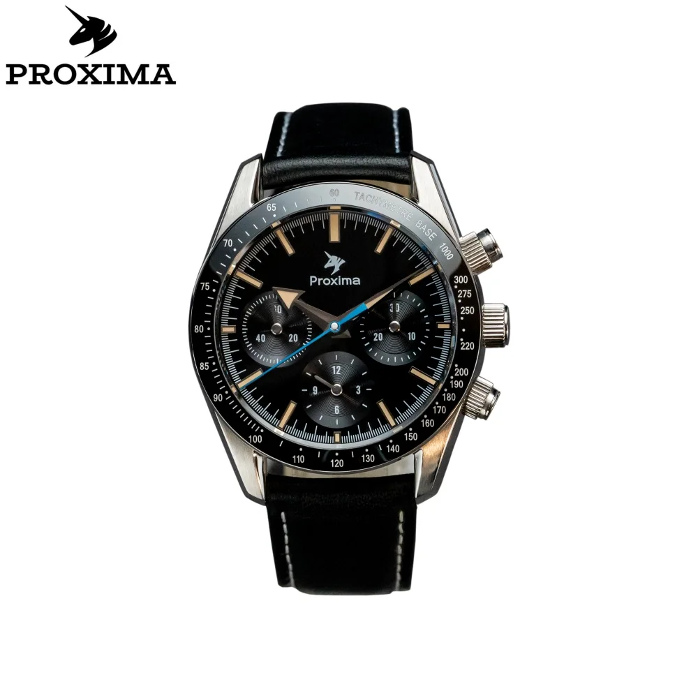 

Proxima PX1692 Men Sports Watch 40mm Seagull ST1902 Manual Mechanical 10Bar Sapphire Chronograph Retro Luxury Mеханические часы