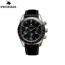 Proxima PX1692 Men Sports Watch 40mm Seagull ST1902 Manual Mechanical 10Bar Sapphire Chronograph Retro Luxury Mеханические часы