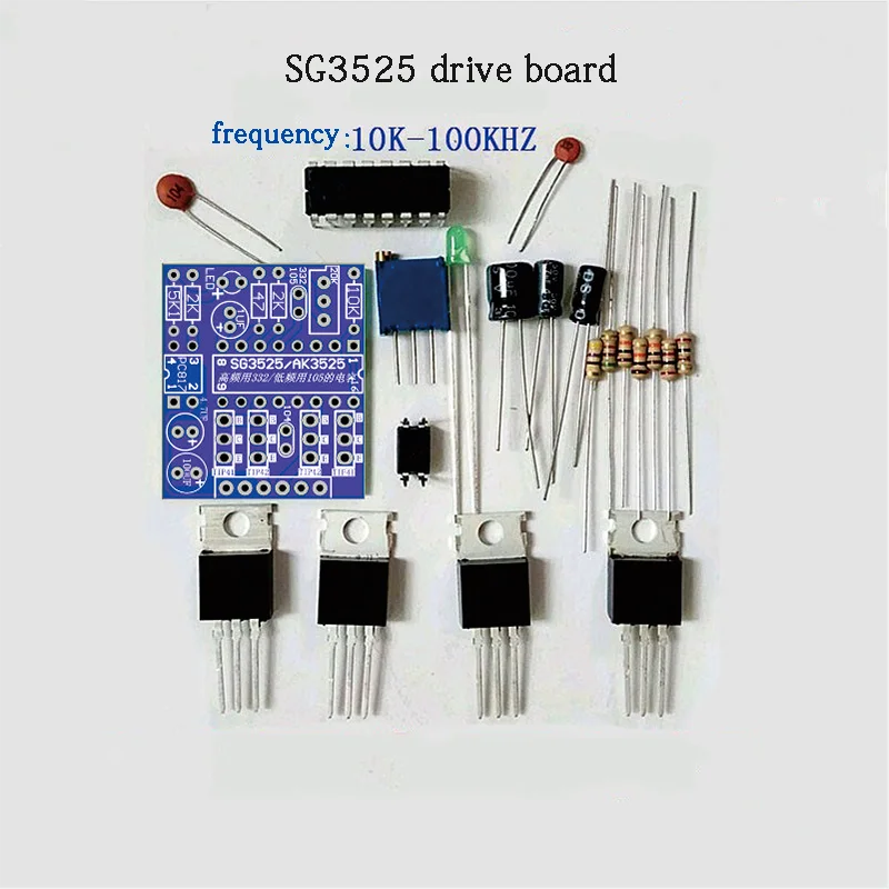 SG3525 Driver Board DIY Kit High and Low Frequency Driver Board Inverter Front Driver Board Parts Frequency Adjustable