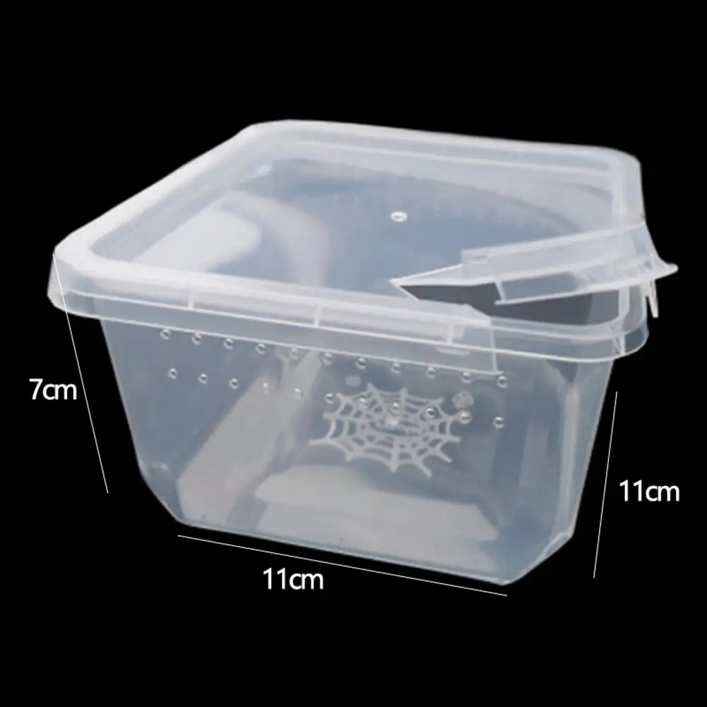 Reptile Breeding Box With Flip Cover Transparent Breathable For Frogs Snake Spider Drop Shipping