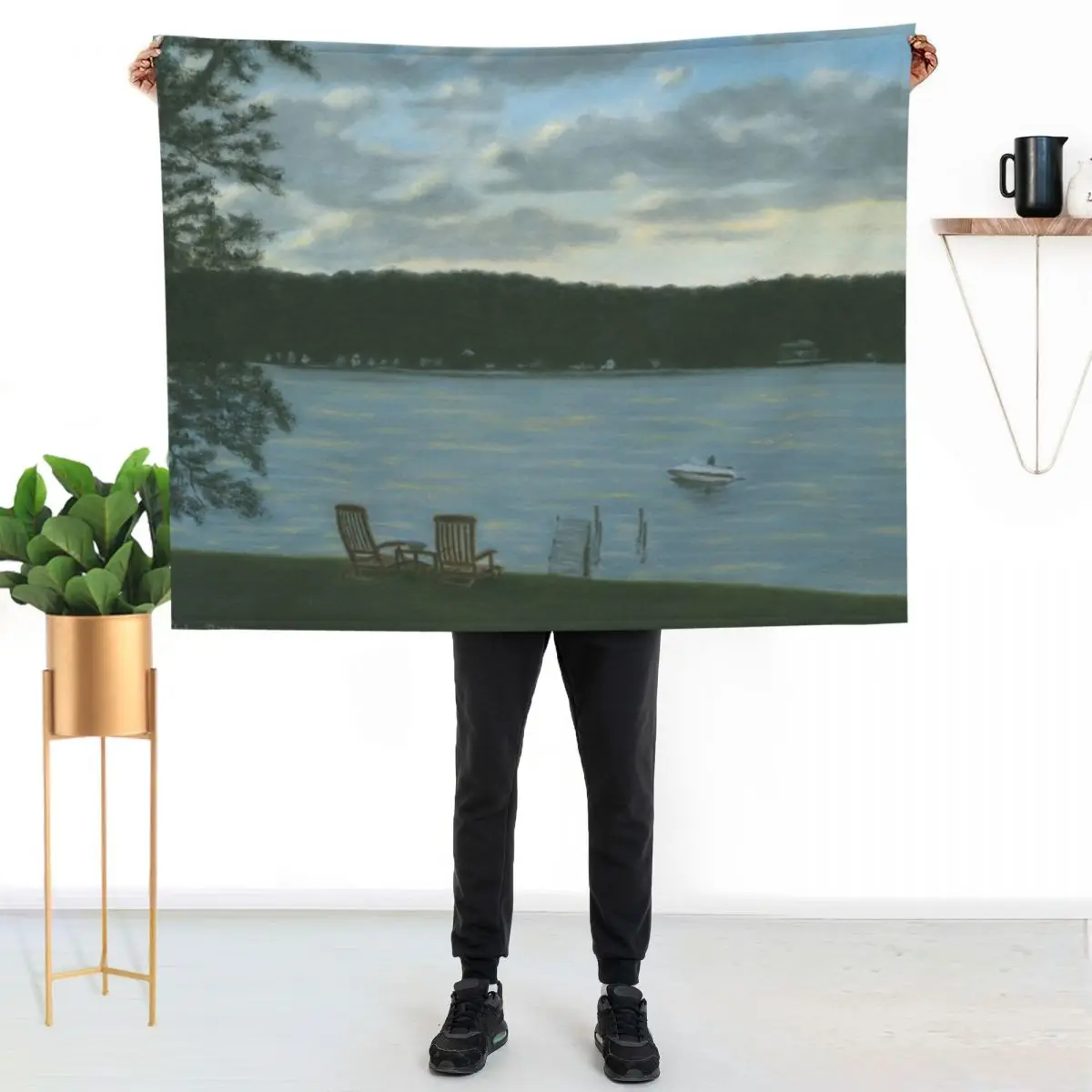 Twilight on Keuka Throw Blanket Large Decorative Sofa Summer Beddings warm winter for babies Bed Blankets