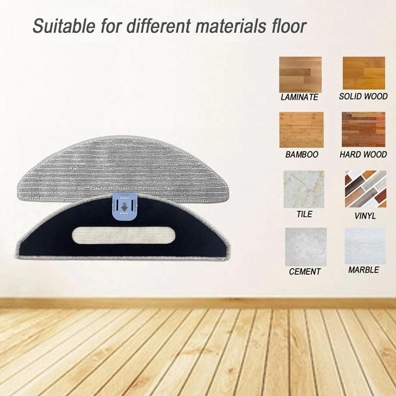 Mop Pads And Side Brushes Replacement Parts For Irobot Roomba Combo I5 I5+ J5 J5+ Robot Vacuum Cleaner, Reusable Pad