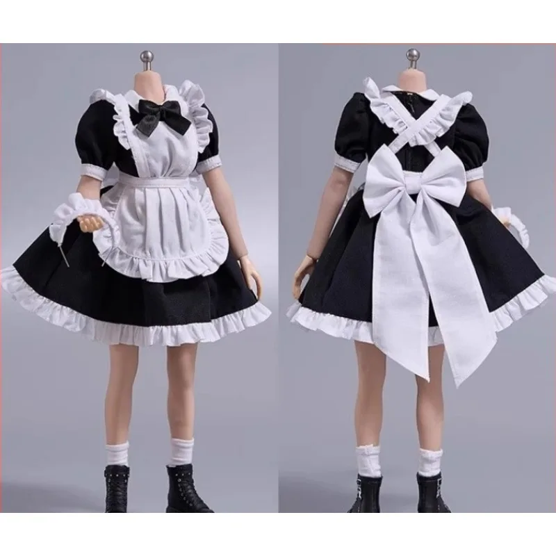 ما قبل البيع CDTOYS CD083 1/6 أنثى الجندي أبيض وأسود خادمة لوليتا فستان لطيف الملابس نموذج ل 12 ''عمل أرقام الجسم