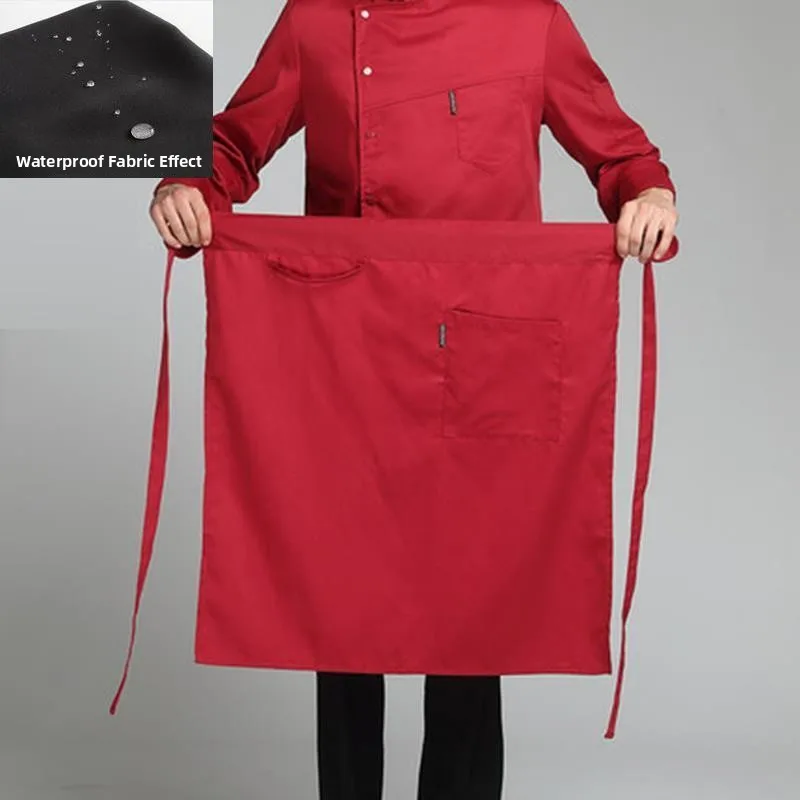 

Водонепроницаемый, маслостойкий фартук-жилет для поваров, полудлинный, для использования в ресторанах и на кухне, белая рабочая одежда, бренд FLYING BLUE VALLEY