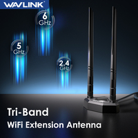 WAVLINK WiFi 6E Tri-Band Extension Antenna 2.4GHz 5GHz 6GHz WiFi Antenna For PCIe Network Card, WiFi 6/6E Router, Bluetooth 5.3