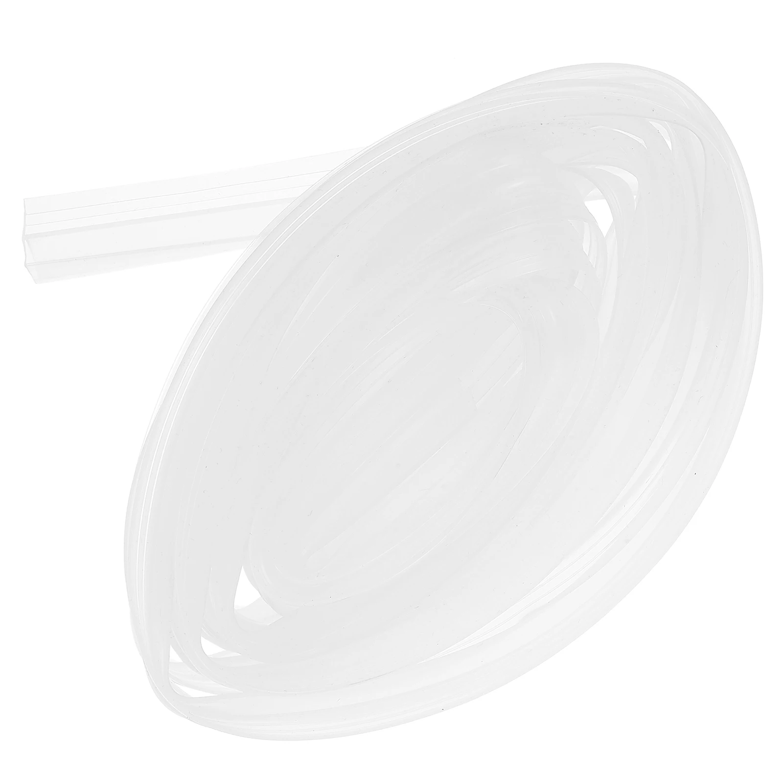 

5m Glass Door Sealing Strip F Shape 8mm Wide Transparent Silicone Seal for Bathroom Shower Door Bottom Frameless