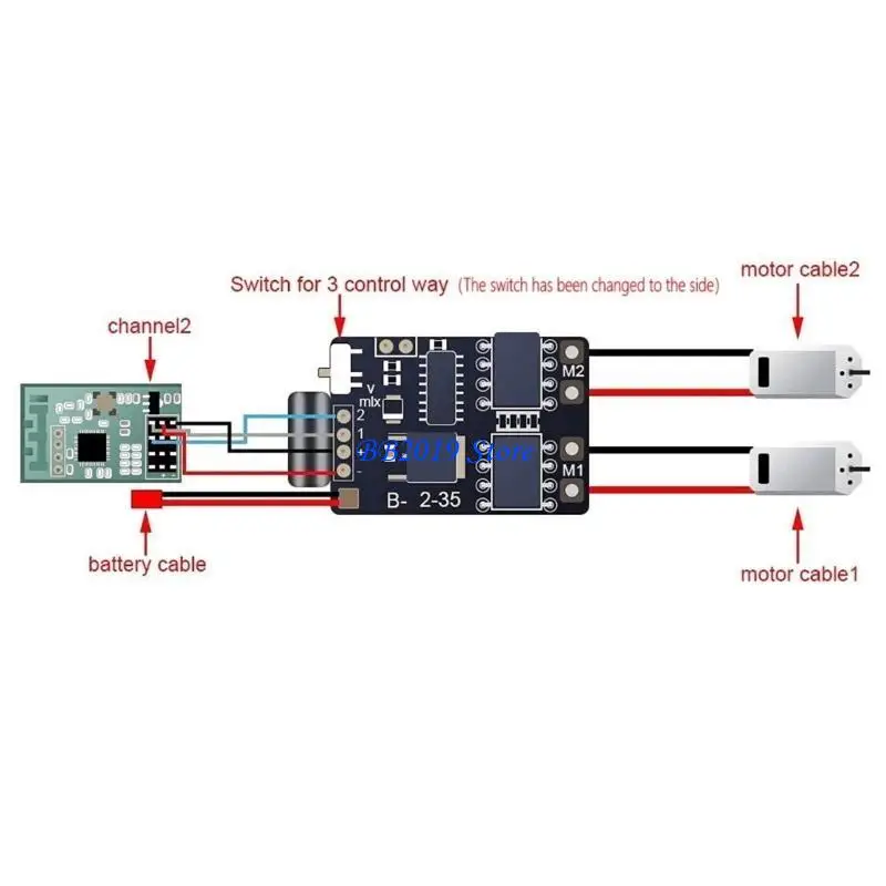 Q0KB Sensorless Brushed Esc for Double Channel Motor Remote Control Car Accessories