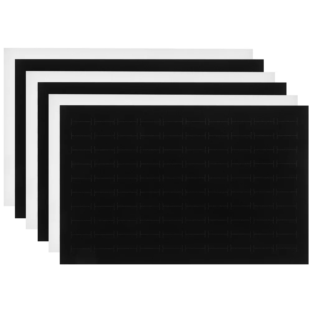 6 قطعة صندوق مجوهرات إدراج منصات الإسفنج القرط عرض الحصير حلقة صينية العرض درج منظم معرض المجوهرات إدراج #1