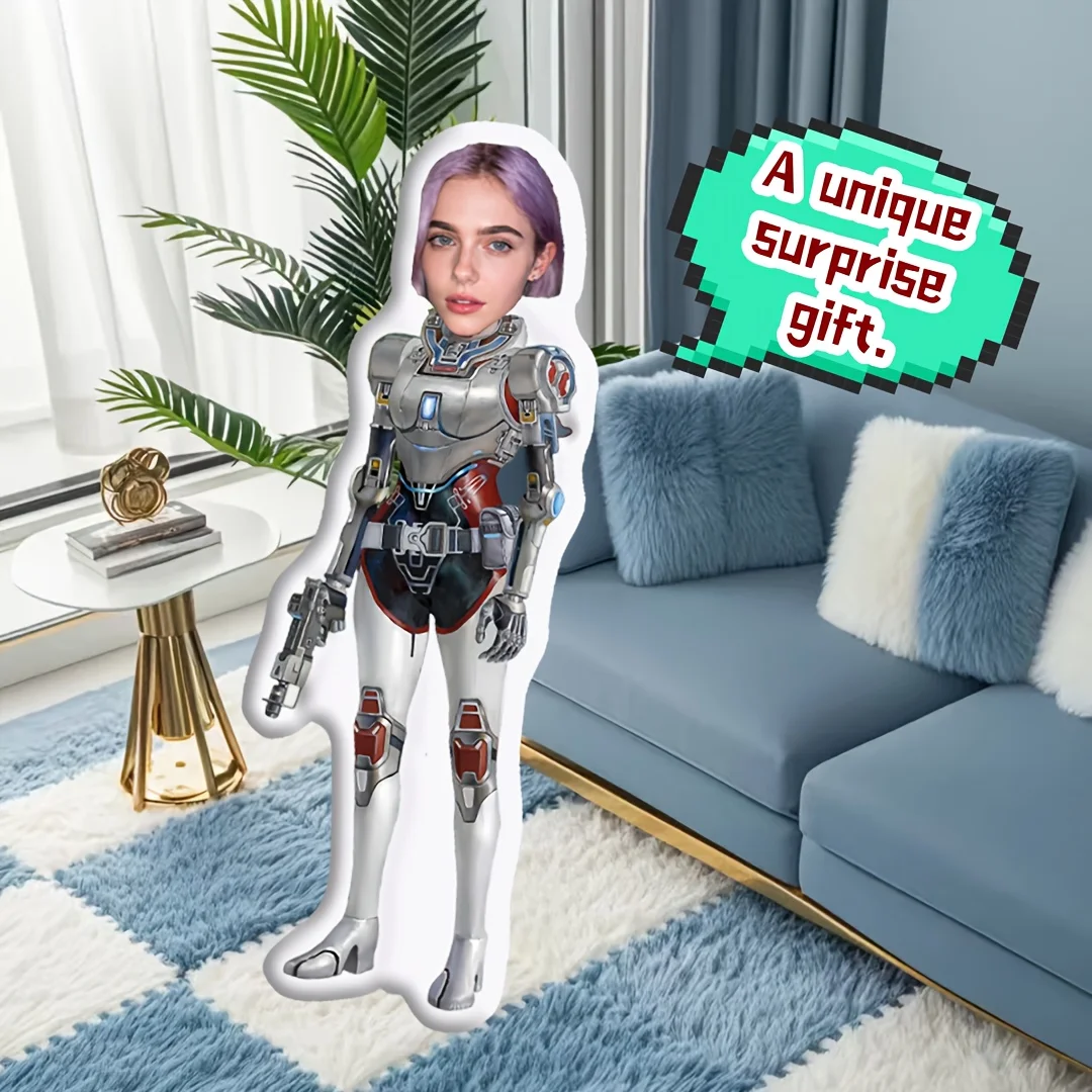 Personalized Custom Robot Cushion Pillow, a Customizable Robot Cushion Pillow Made of Delicate and Soft Plush for an Ultimate Co